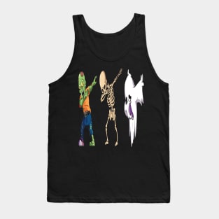 Dabbing Halloween Skeleton Zombie Ghost Tank Top